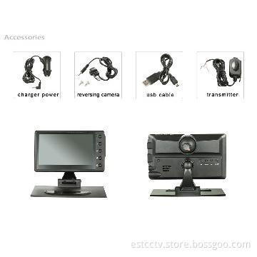 Rear view dual mobile cctv camera car driving dvr recorder